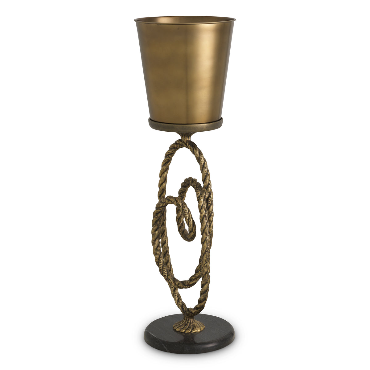 Wine Cooler Corwyn on stand antique brass finish by Eichholtz