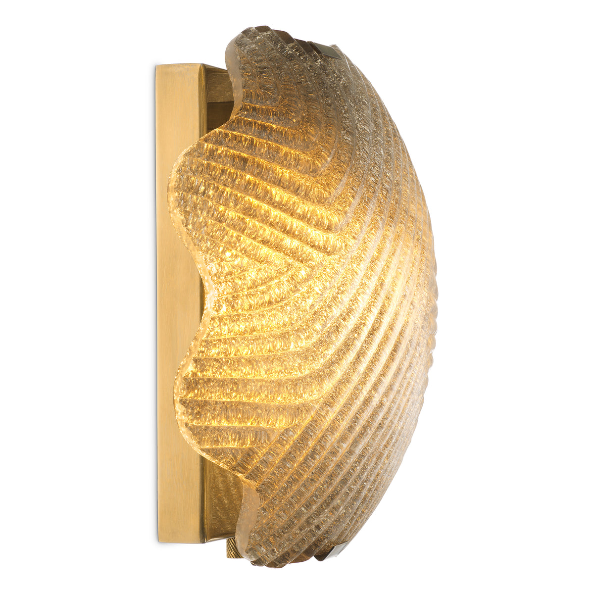 Wall Lamp Nuria vintage brass finish handmade glass by Eichholtz