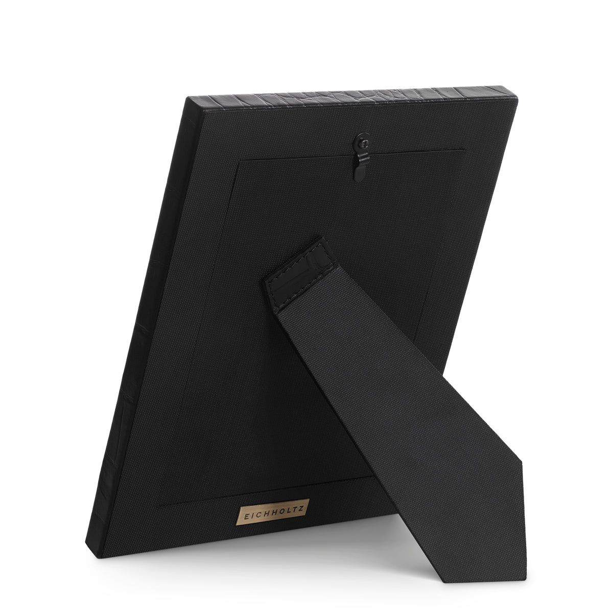 Picture Frame Scaleo croco embossed black leather set of 2 by Eichholtz