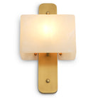 CDJ Wall Lamp Melbourne antique brass finish alabaster by Eichholtz