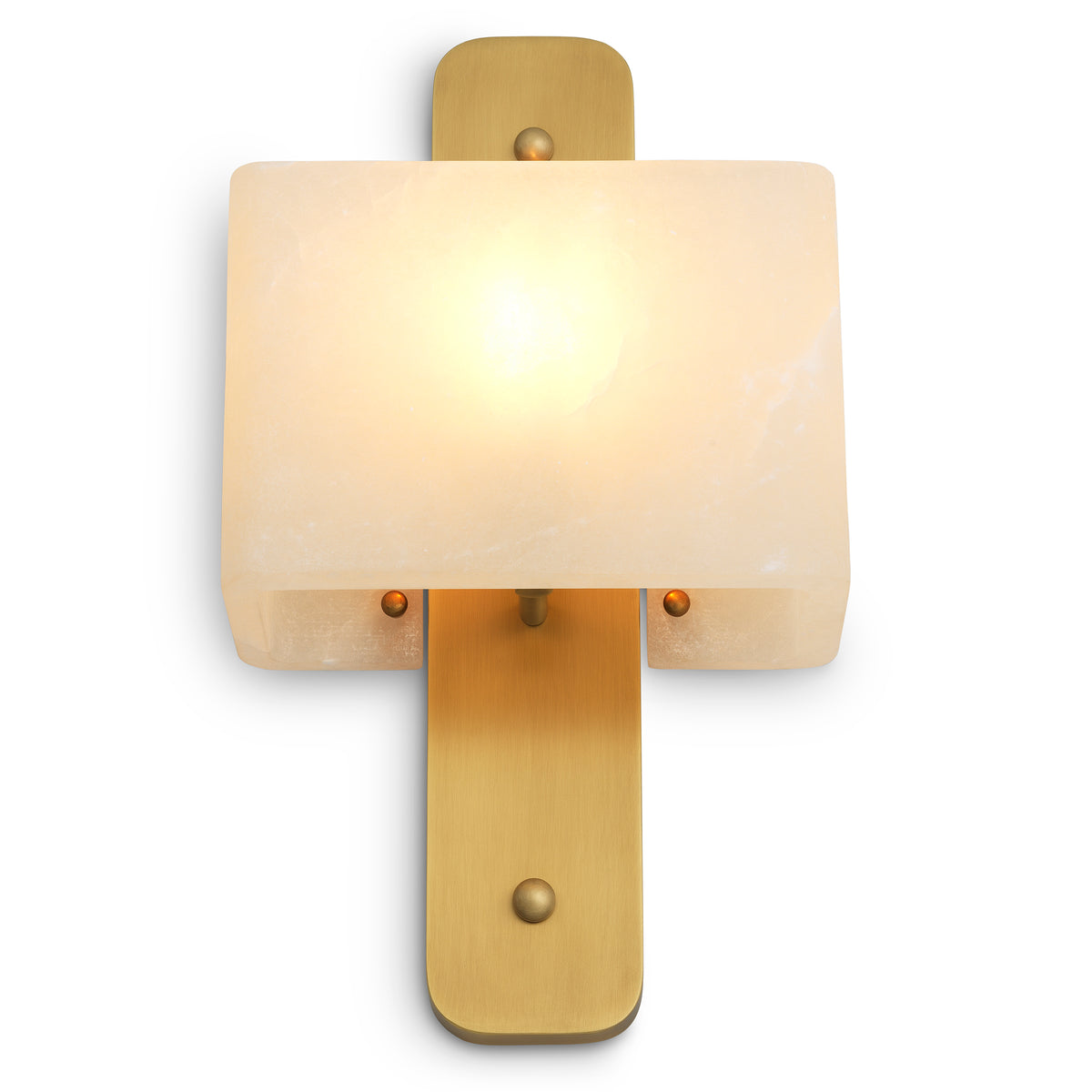 CDJ Wall Lamp Melbourne antique brass finish alabaster by Eichholtz