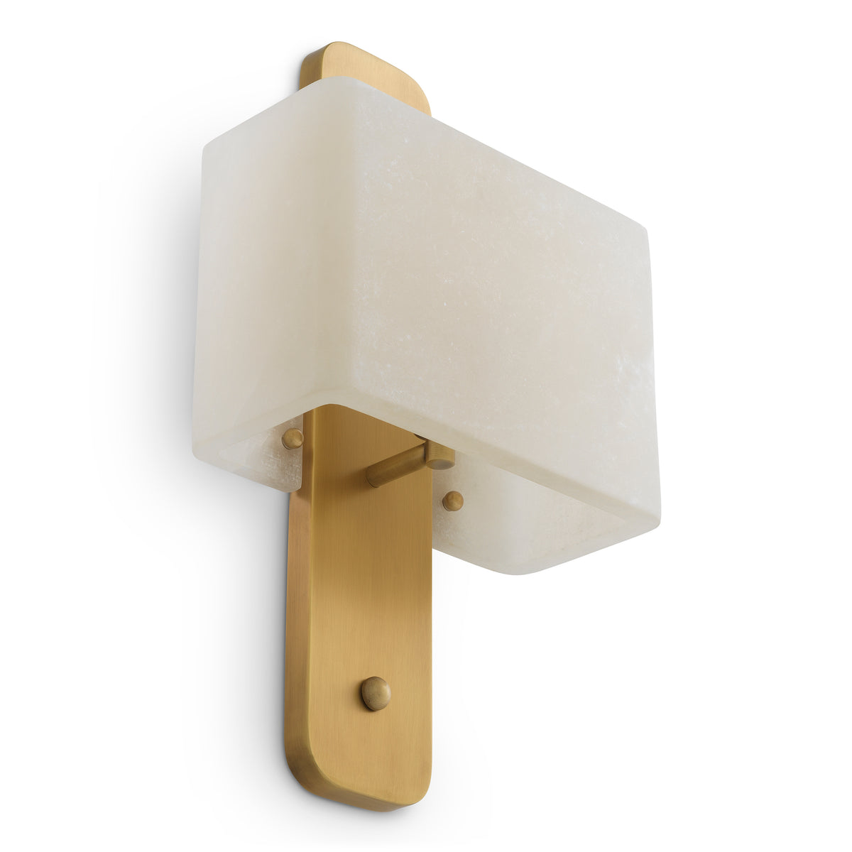 CDJ Wall Lamp Melbourne antique brass finish alabaster by Eichholtz