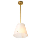 Pendant Trianon antique brass finish white glass by Eichholtz