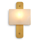 CDJ Wall Lamp Melbourne antique brass finish alabaster by Eichholtz