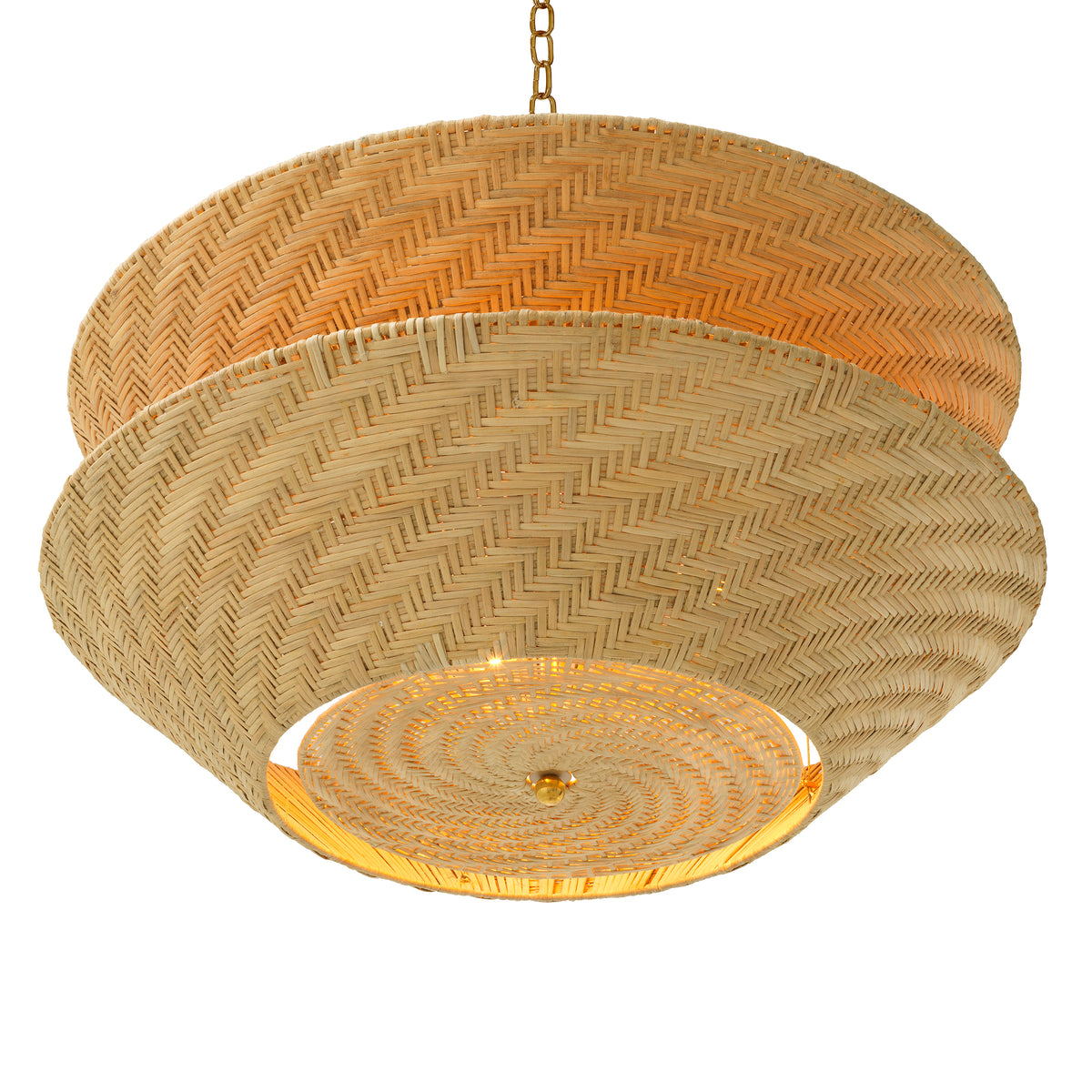 Chandelier Tavira natural rattan by Eichholtz