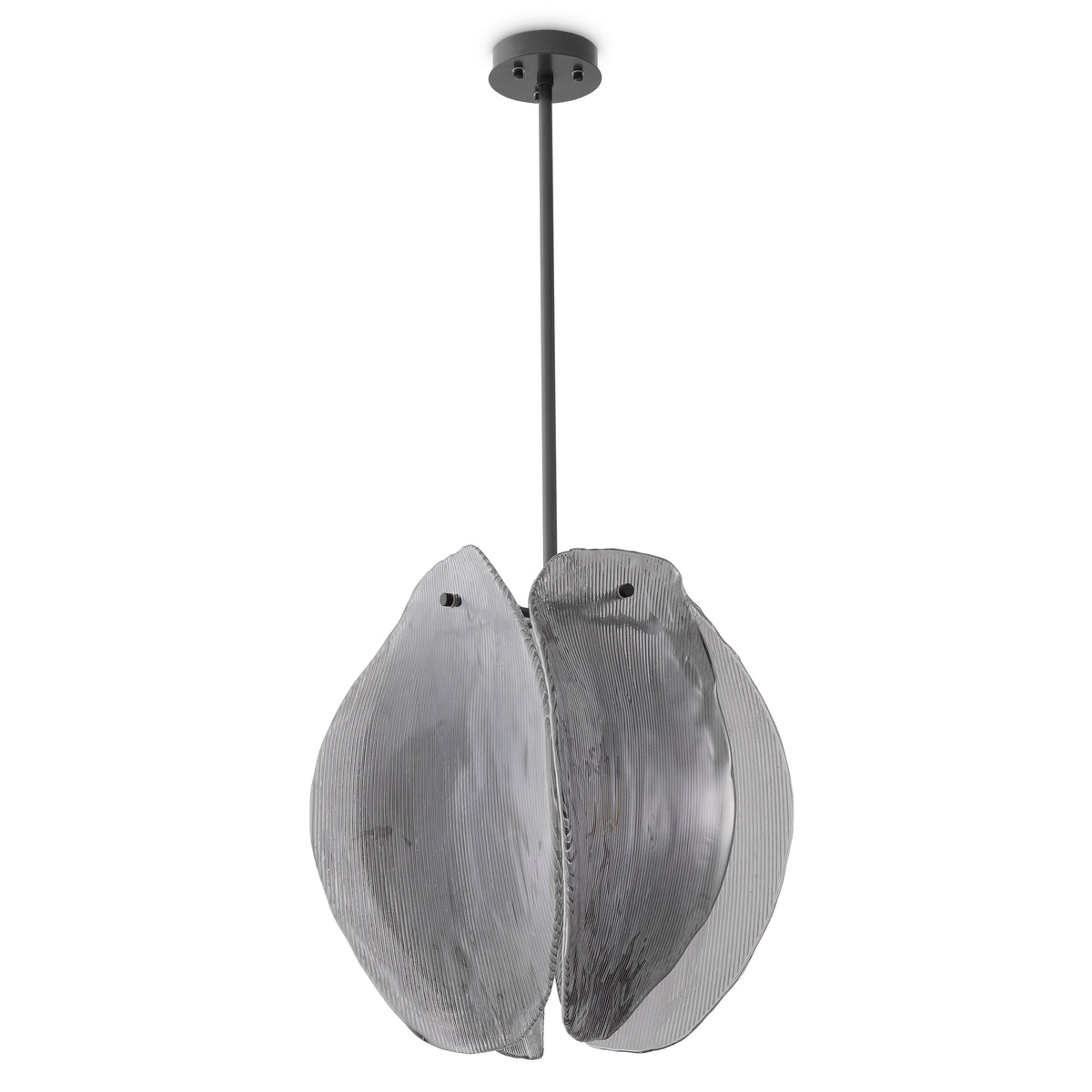 Chandelier Hibis S bronze finish smoke glass by Eichholtz