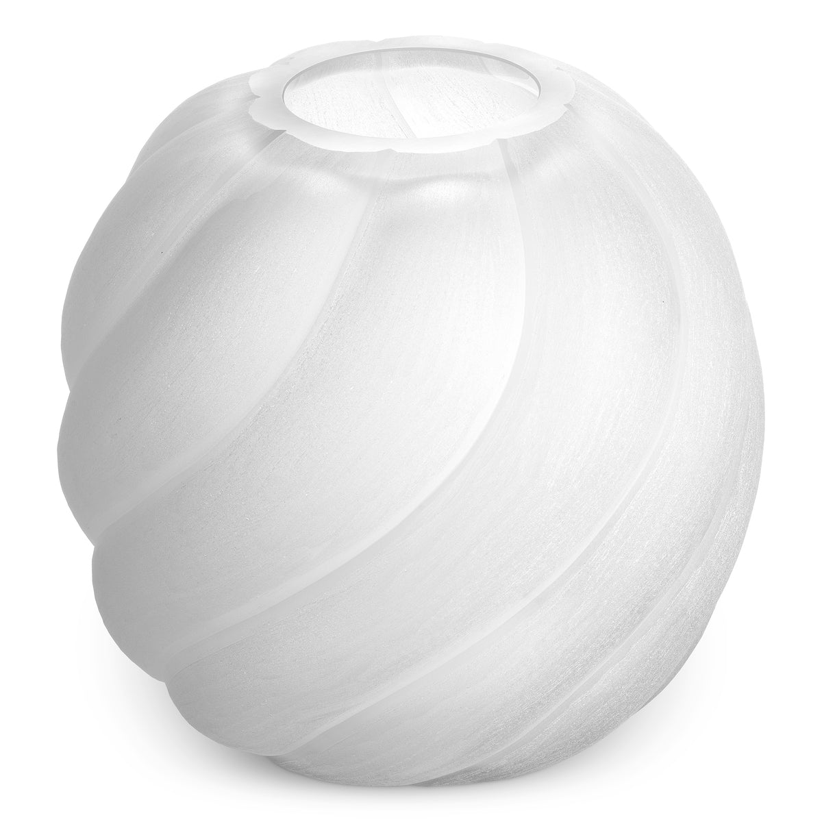 Vase Sicilia L white glass by Eichholtz