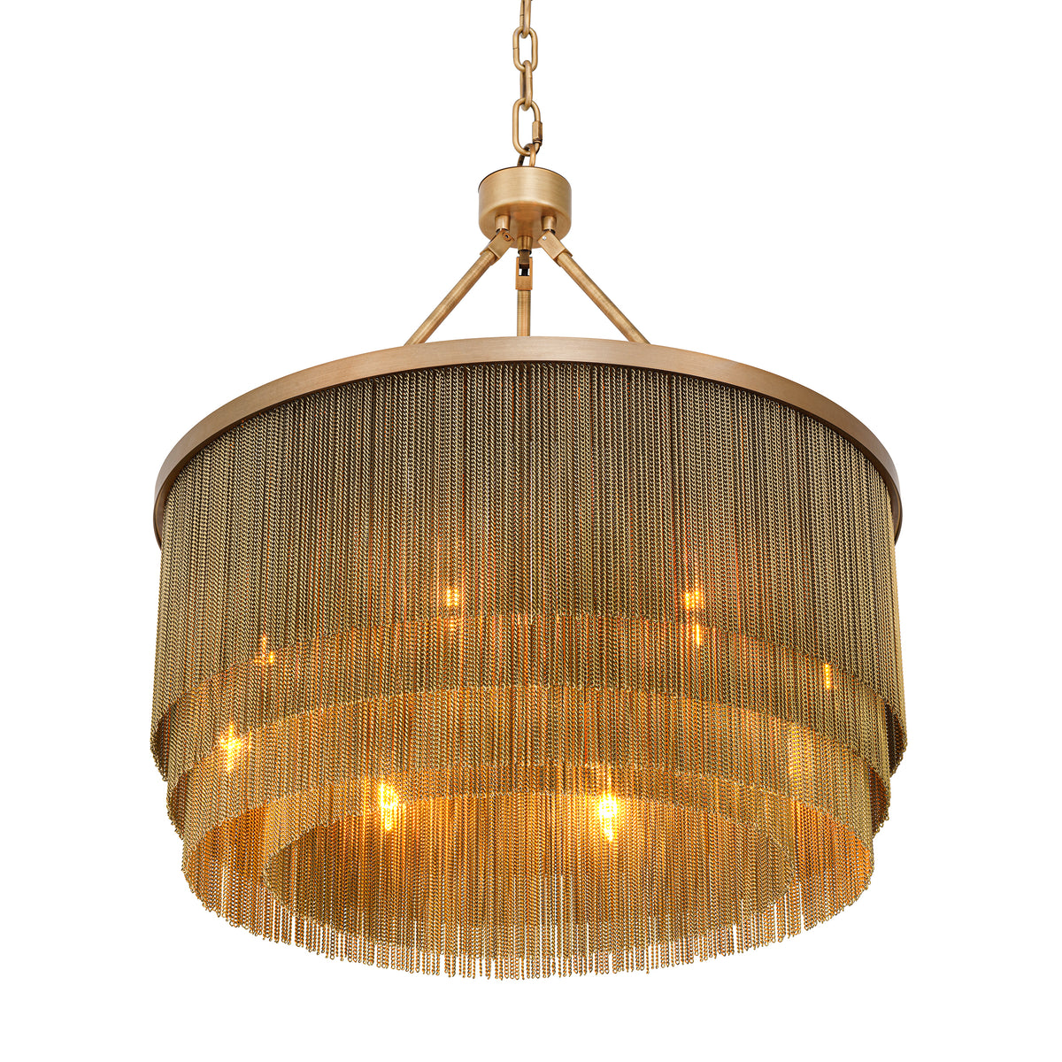 Chandelier Tissot S antique brass finish by Eichholtz