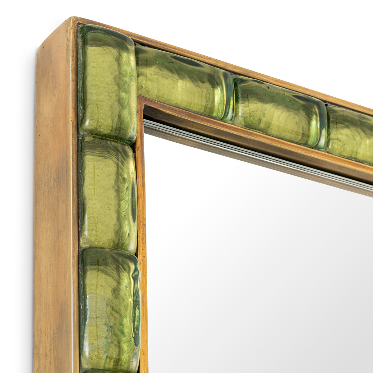 Mirror Torino vintage brass finish handmade glass by Eichholtz