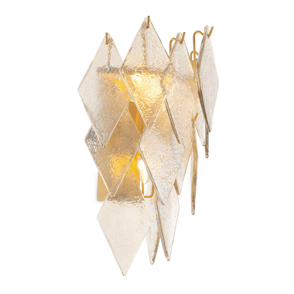 Wall Lamp Rhombus antique brass finish by Eichholtz