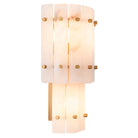 Wall Lamp Blason Double antique brass finish alabaster by Eichholtz