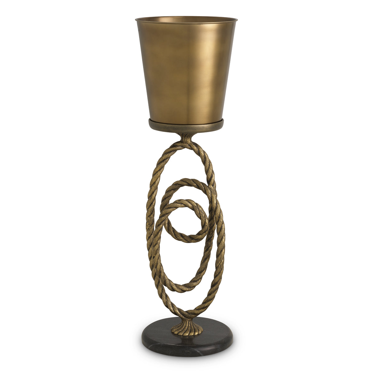 Wine Cooler Corwyn on stand antique brass finish by Eichholtz