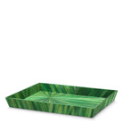 Desk Tray Harvard L straw marquetry green by Eichholtz