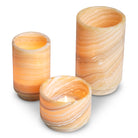 Tealight holder Leonidas yellow onyx set of 3 by Eichholtz