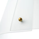 Pendant Trianon antique brass finish white glass by Eichholtz