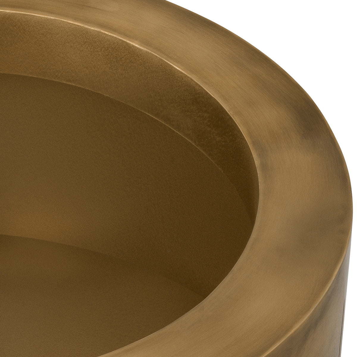 Planter Jasper round XS vintage brass finish ø 60 x H. 35 cm by Eichholtz