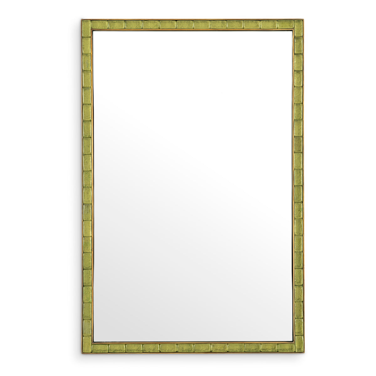 Mirror Torino vintage brass finish handmade glass by Eichholtz