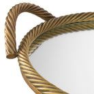 Tray Salvi Round vintage brass finish by Eichholtz