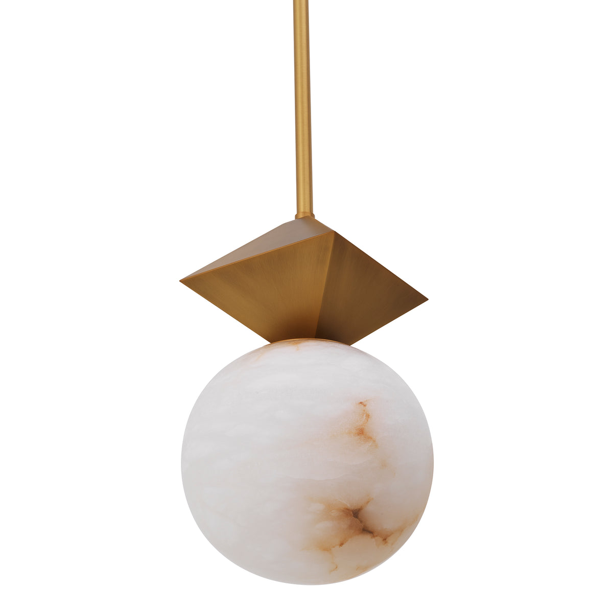 Pendant Elko antique brass finish alabaster by Eichholtz