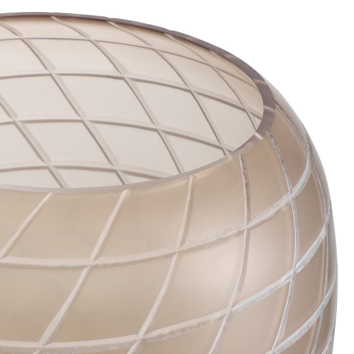 Vase Tarano L matte sand color glass by Eichholtz