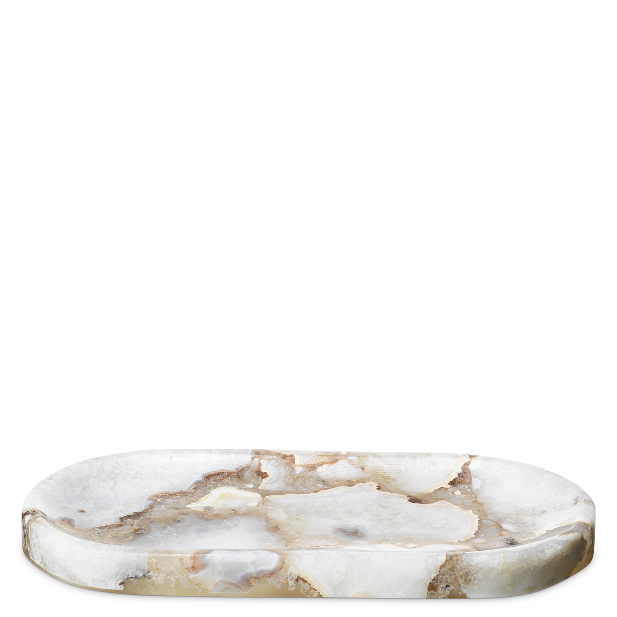 Tray Sonora Oval agate stone by Eichholtz
