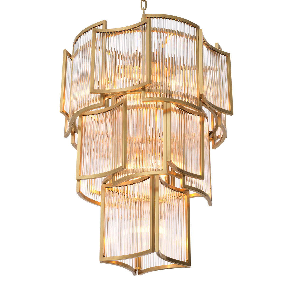 Chandelier Jet Set antique brass finish by Eichholtz