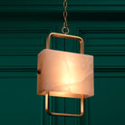 CDJ Chandelier Melbourne antique brass finish alabaster by Eichholtz