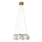 Chandelier Morro alabaster antique brass finish by Eichholtz