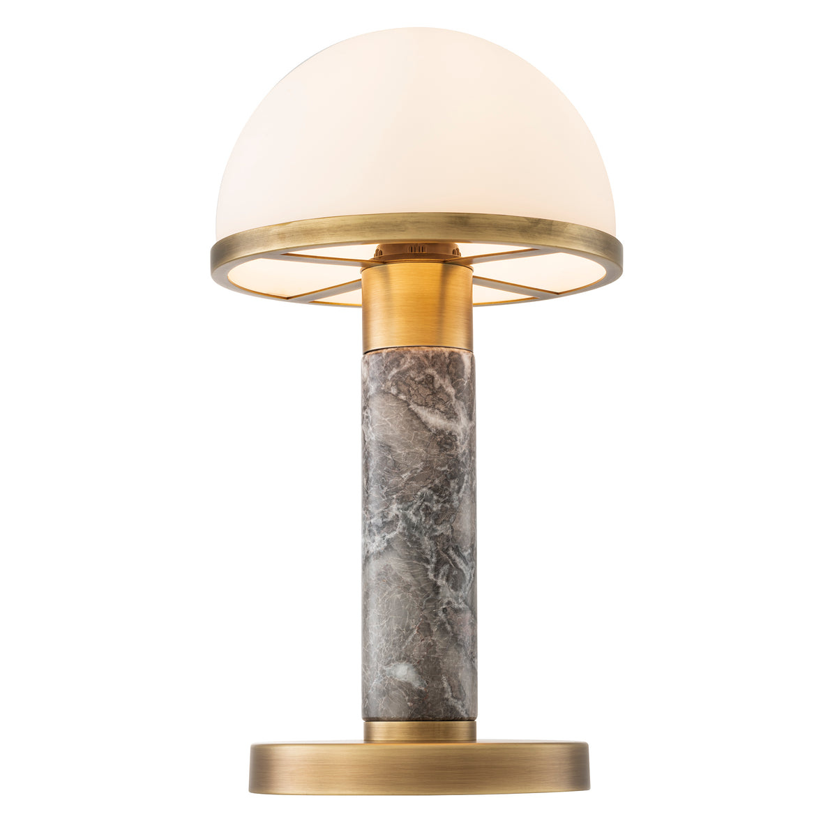 Table Lamp Ziegèl antique brass finish grey marble by Eichholtz