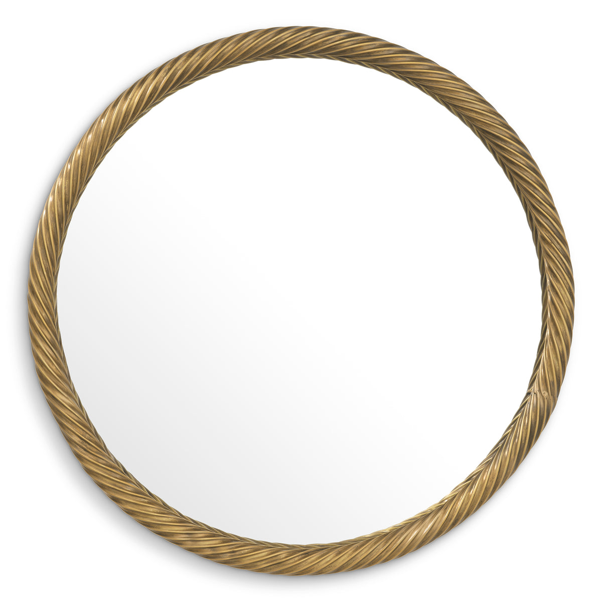 Mirror Salvi round vintage brass finish by Eichholtz