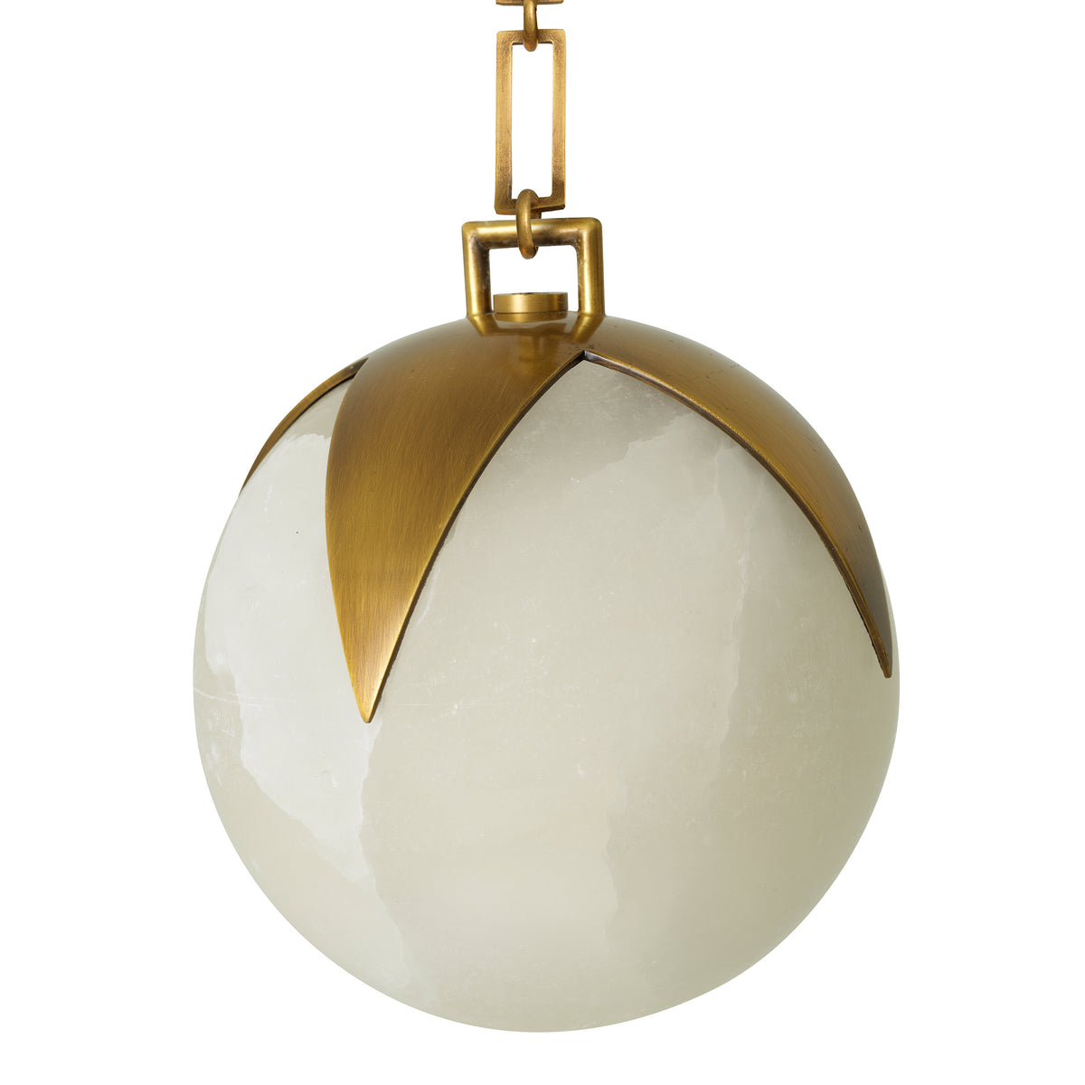 CDJ Chandelier Alesa S antique brass finish alabaster by Eichholtz