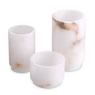 Tealight holder Leonidas alabaster set of 3 by Eichholtz