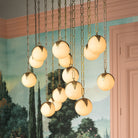 CDJ Chandelier Alesa L antique brass finish alabaster by Eichholtz