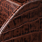 Desk Set Scaleo croco embossed antique brown leather set of 3 by Eichholtz