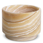 Tealight holder Leonidas yellow onyx set of 3 by Eichholtz