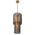 Chandelier Imperial S brushed brass finish smoke glass by Eichholtz