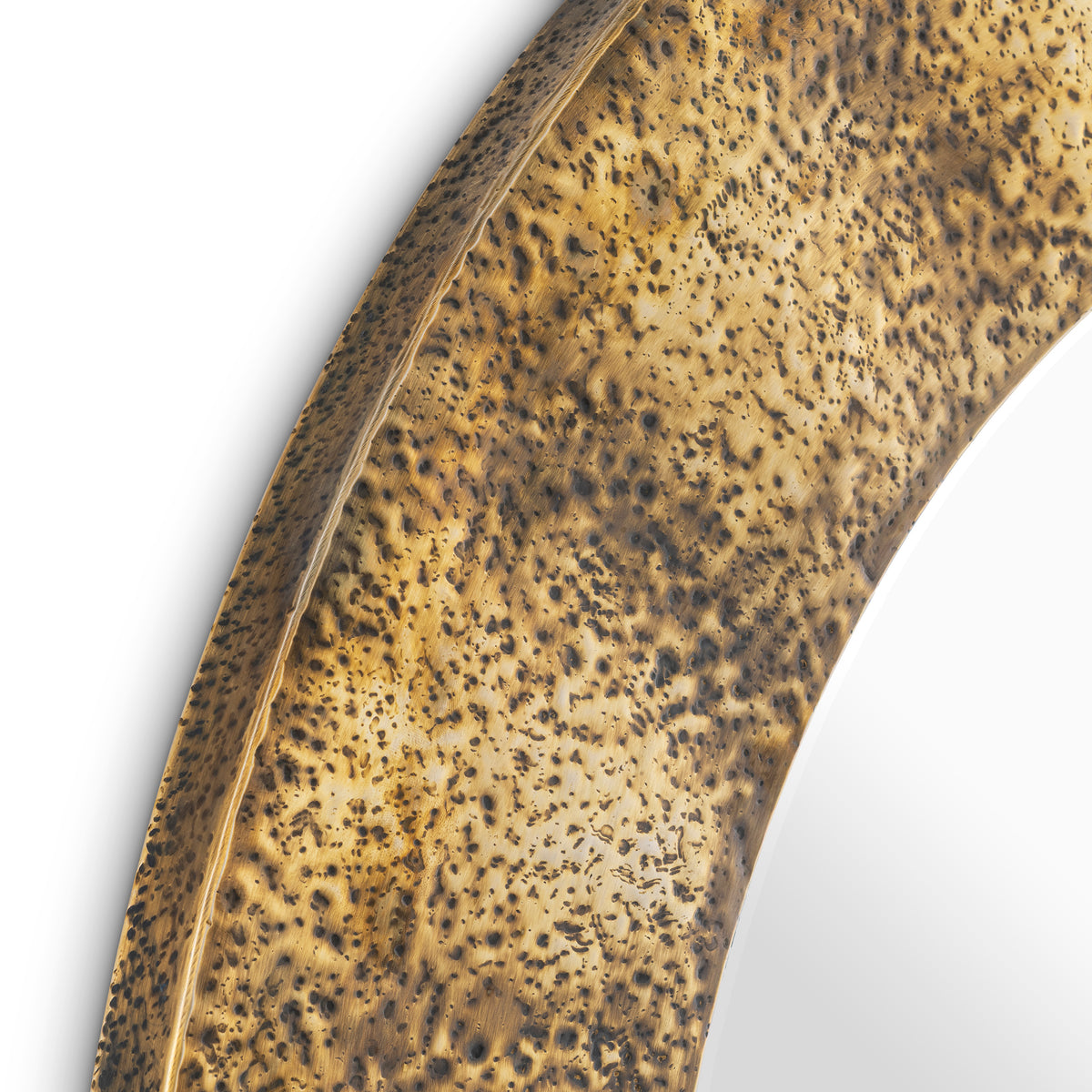 Mirror Ronin hammered vintage brass finish by Eichholtz