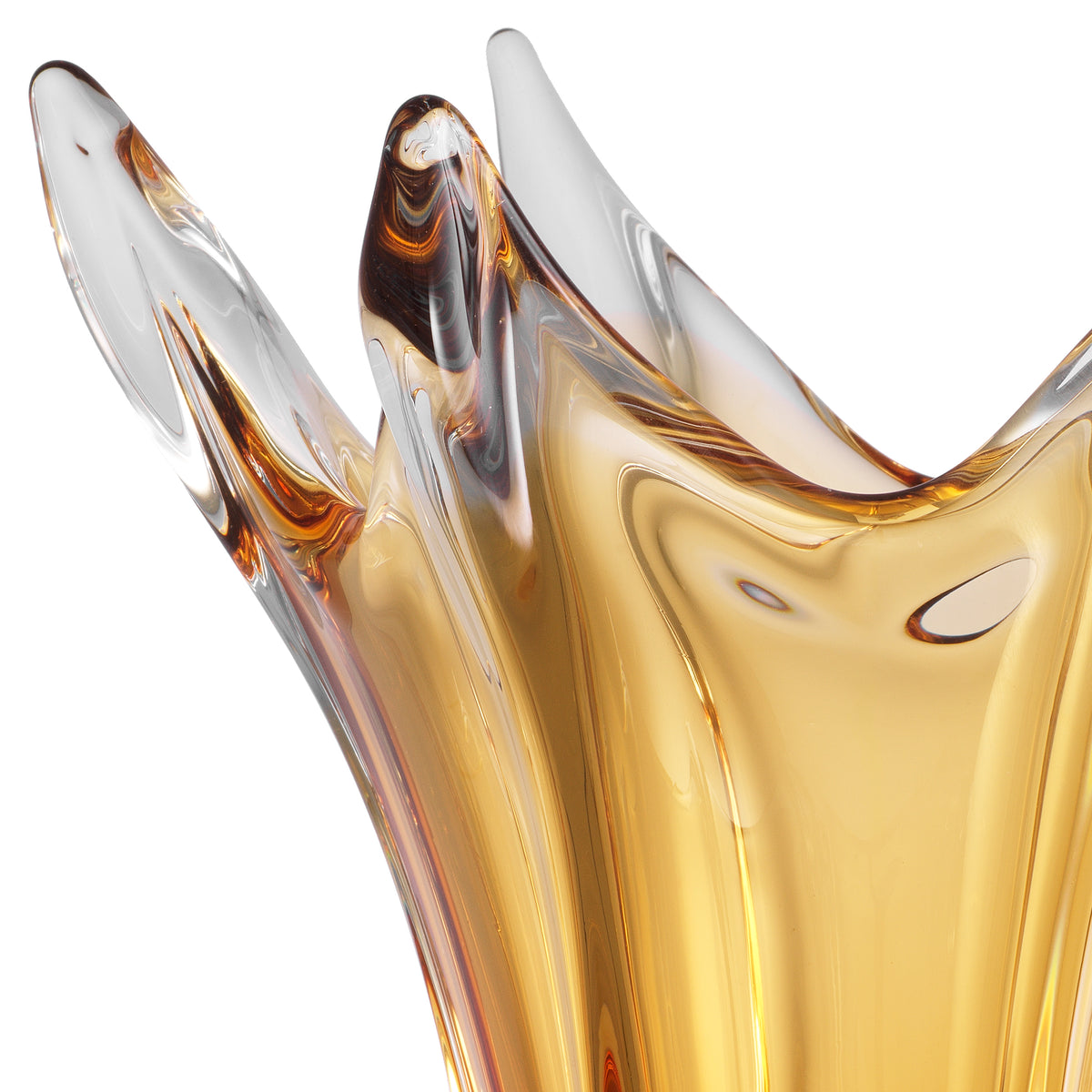 Vase Sutter yellow glass by Eichholtz