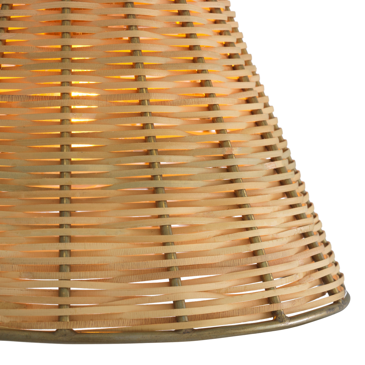 Wall Lamp Kon Tiki vintage brass finish natural rattan by Eichholtz