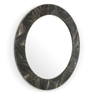 Mirror Cassara straw marquetry charcoal by Eichholtz