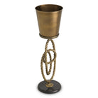 Wine Cooler Corwyn on stand antique brass finish by Eichholtz