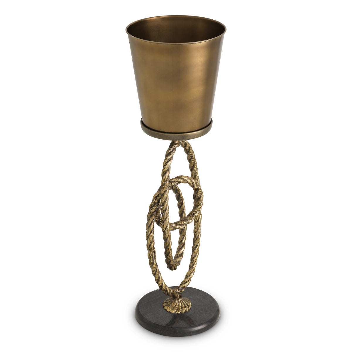 Wine Cooler Corwyn on stand antique brass finish by Eichholtz