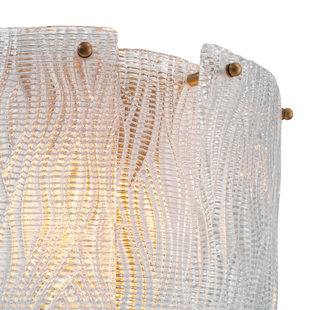 Wall Lamp Asinara clear textured glass by Eichholtz