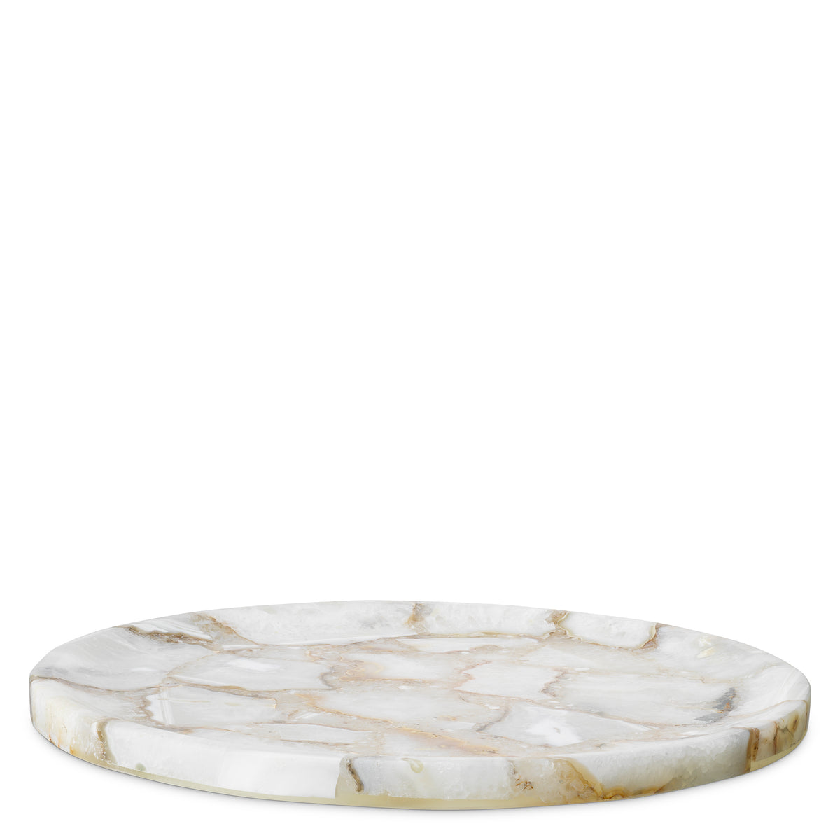 Tray Sonora Round agate stone by Eichholtz