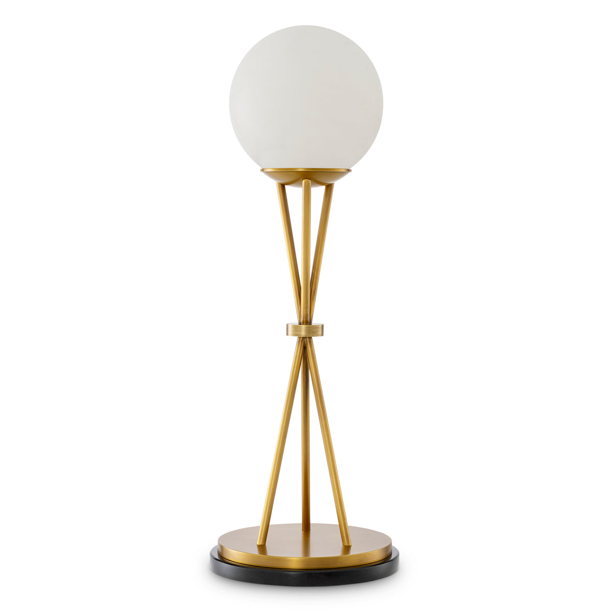 CDJ Table Lamp Izzy antique brass finish alabaster by Eichholtz