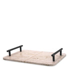 Tray Ugo travertine bronze highlight finish by Eichholtz