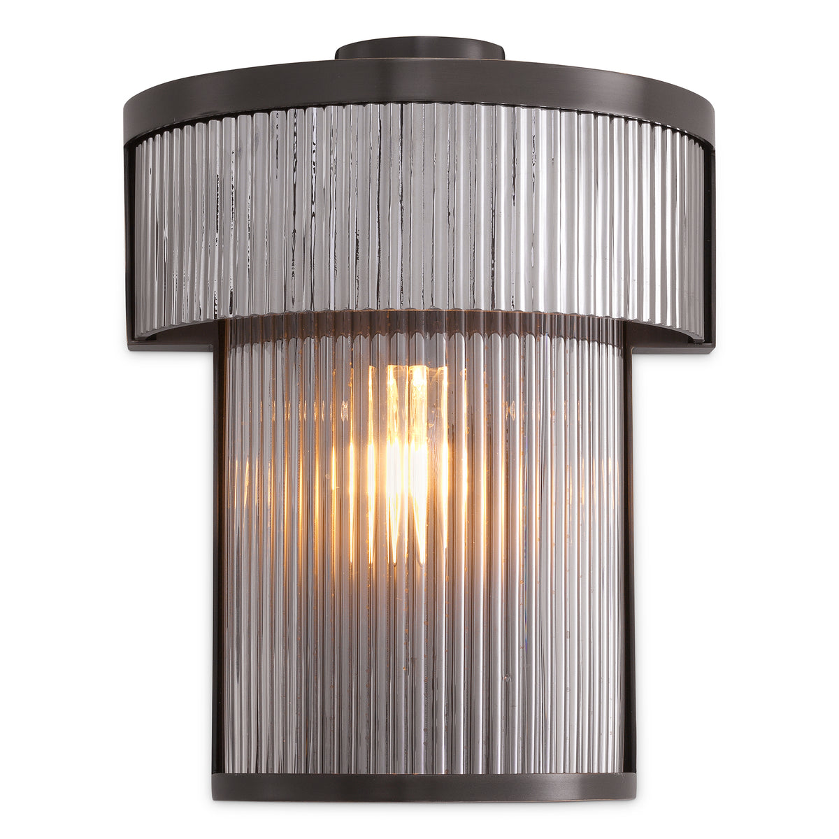 CDJ Wall Lamp Andromeda bronze highlight finish smoke glass by Eichholtz