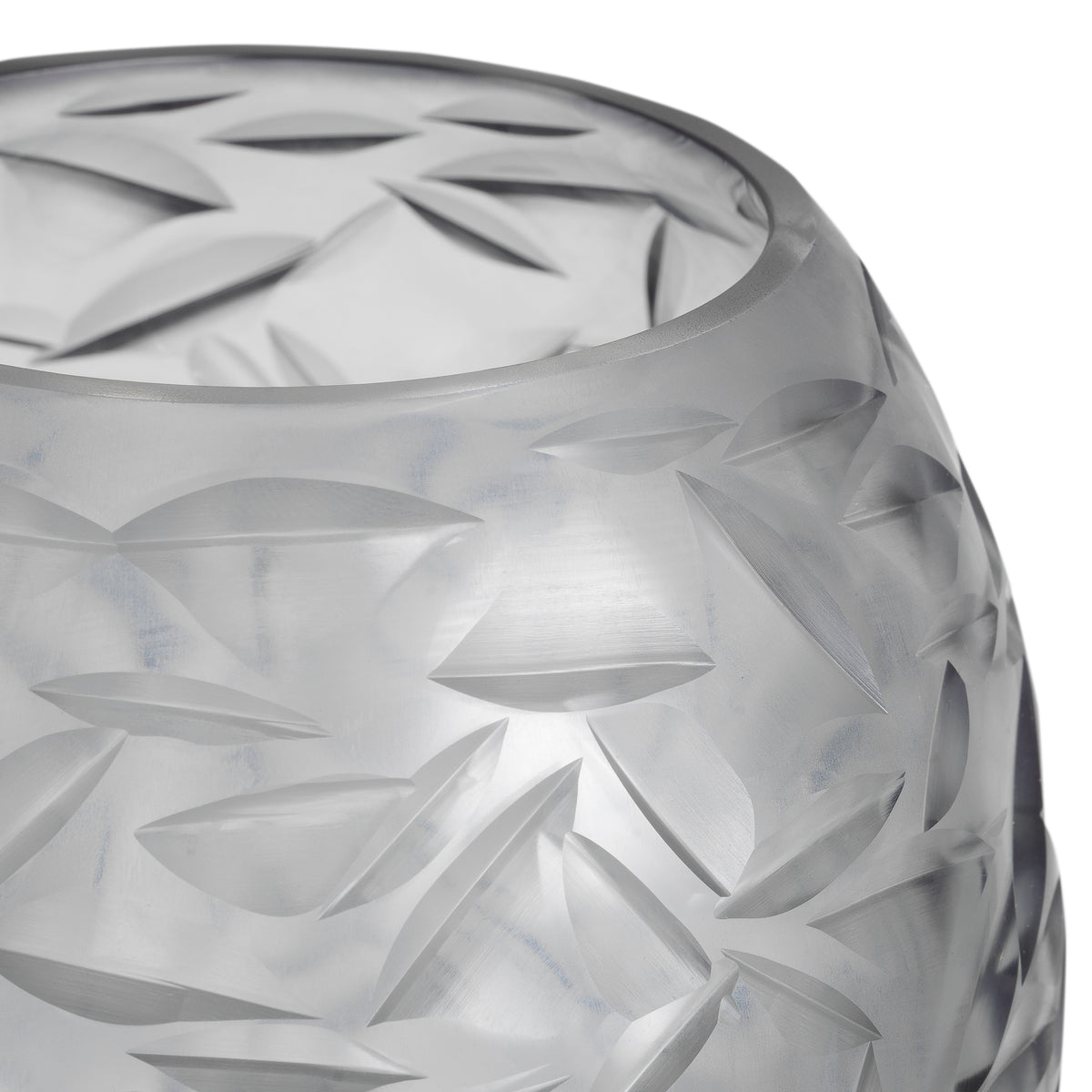 Vase Hadleigh grey color glass by Eichholtz