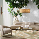 Chandelier Bernardi natural rattan by Eichholtz