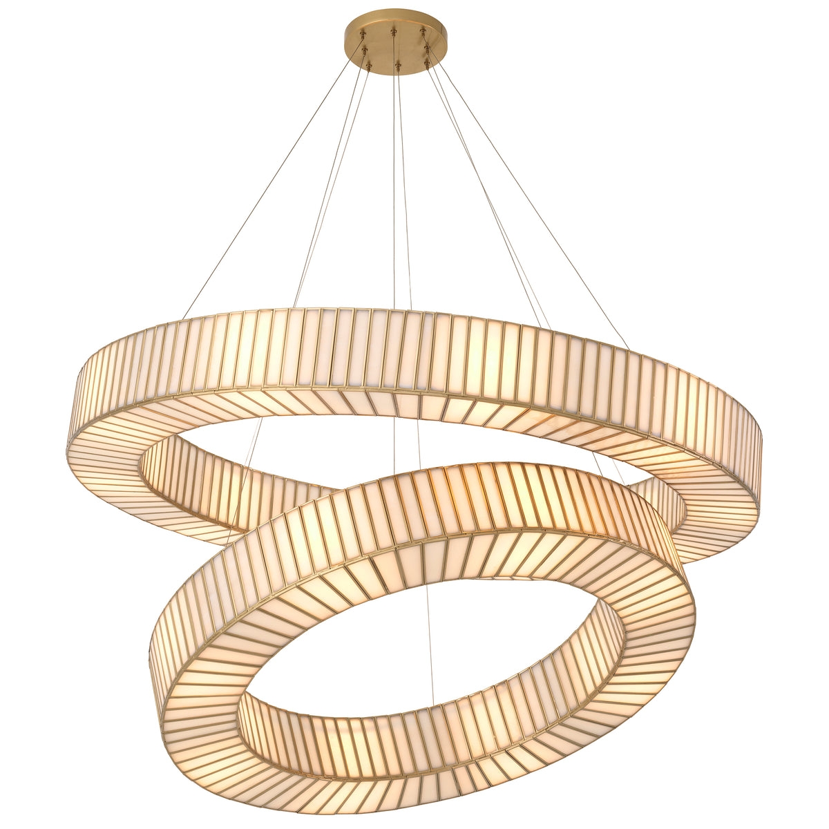 Chandelier Monari antique brass finish by Eichholtz